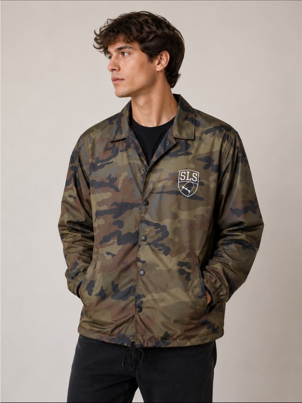 Street League Skateboarding Men's Camouflage Windbreaker Jacket Size Medium